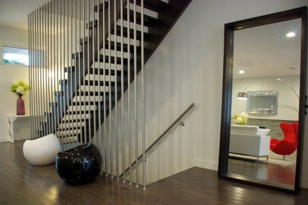Open riser stairs in homes