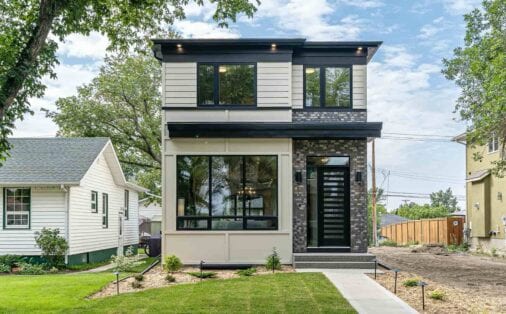 Exterior of Infill show home by Lexis Homes