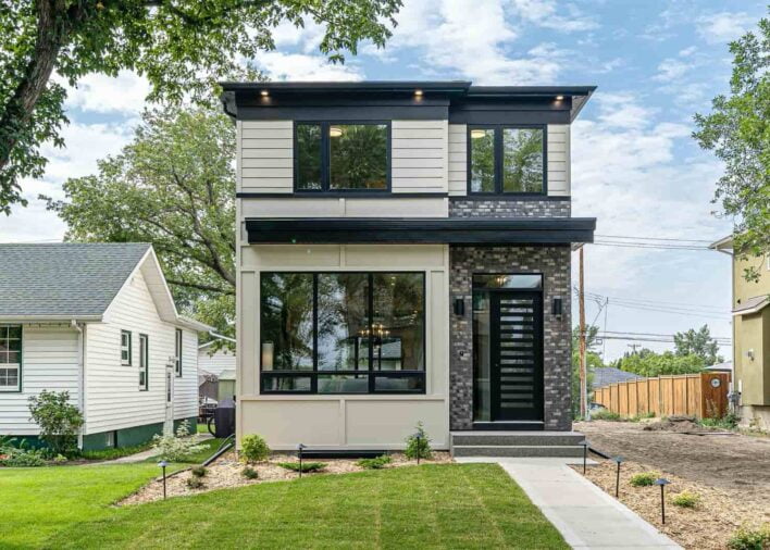 Exterior of Infill show home by Lexis Homes